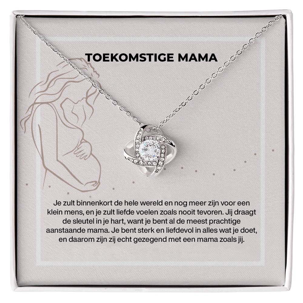 Mom To Be Love Knot Necklace